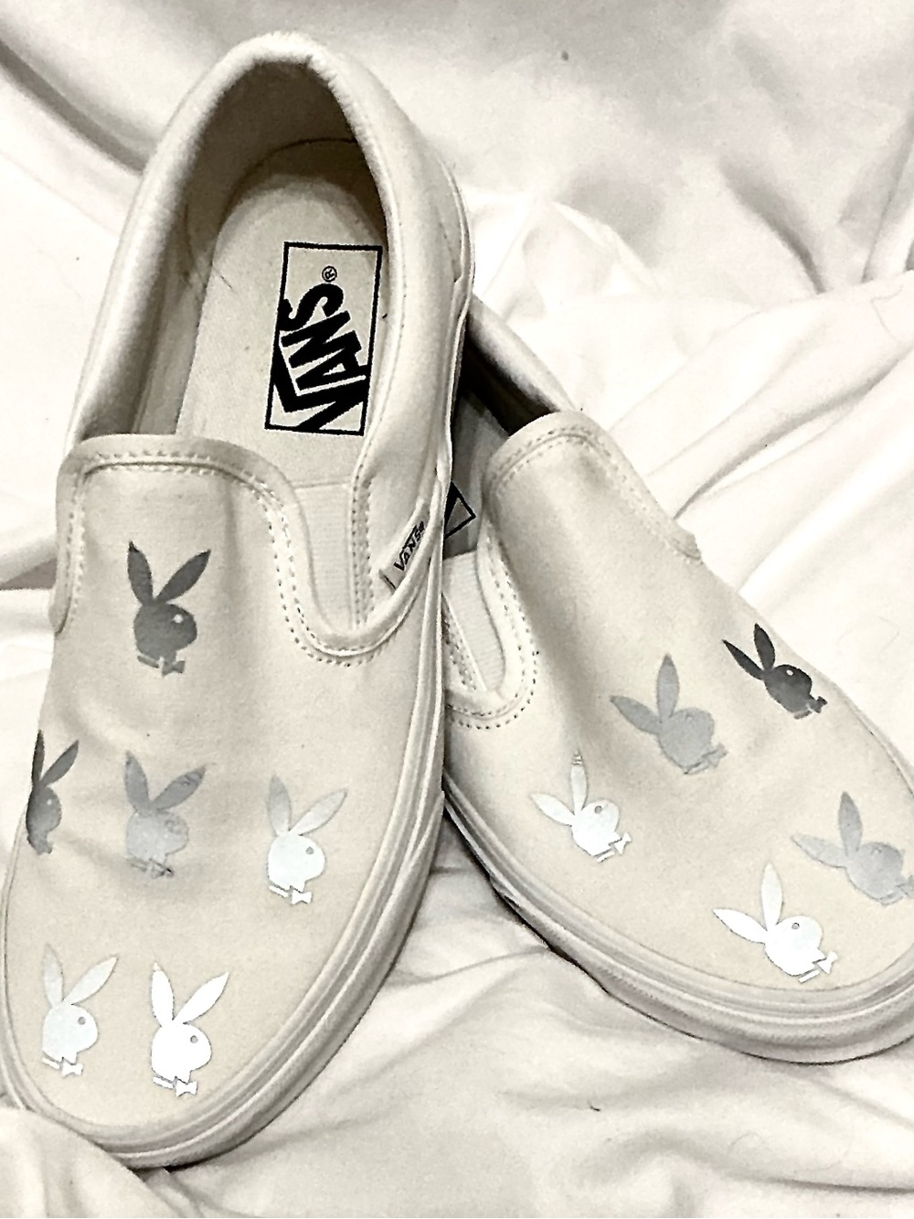 Playboy Vans, Slip-On Sneakers Reflective iconic Bunny